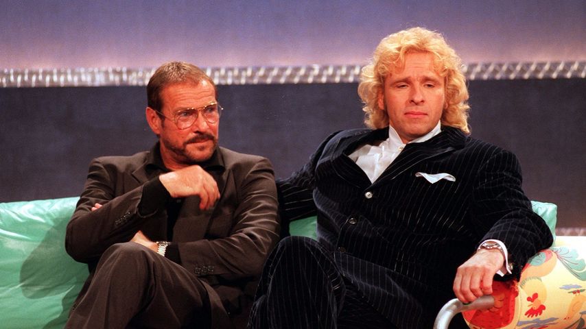 Götz George und Thomas Gottschalk bei "Wetten, dass...?" 1998