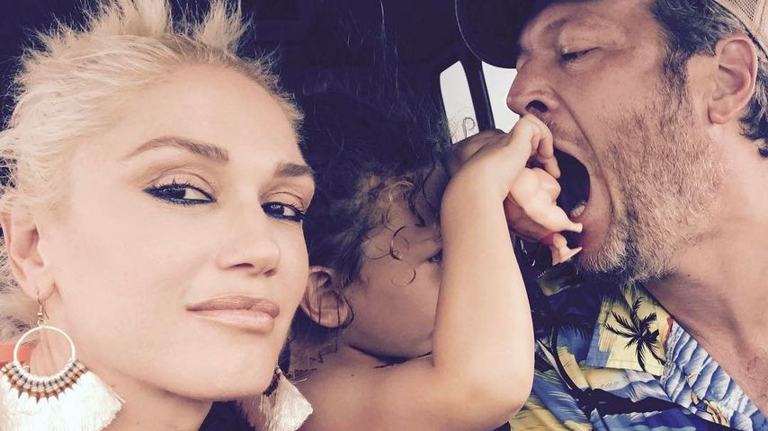Gwen Stefani mit Blake Shelton und Apollo
