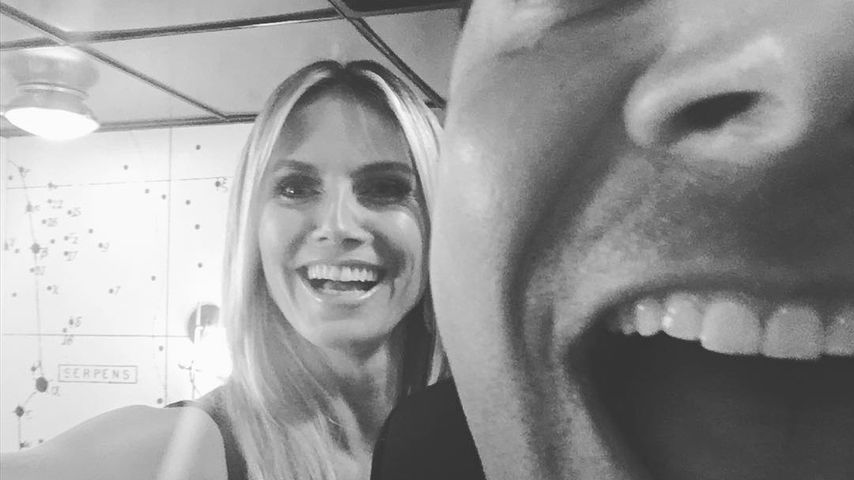 Heidi Klum und Jimmy Fallon backstage bei der "Tonight Show"