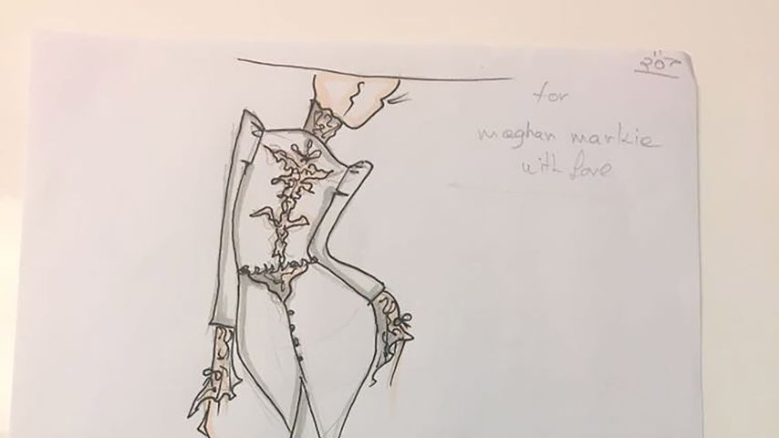 Inbal Drors Skizzen für Meghan Markles Brautkleid 2