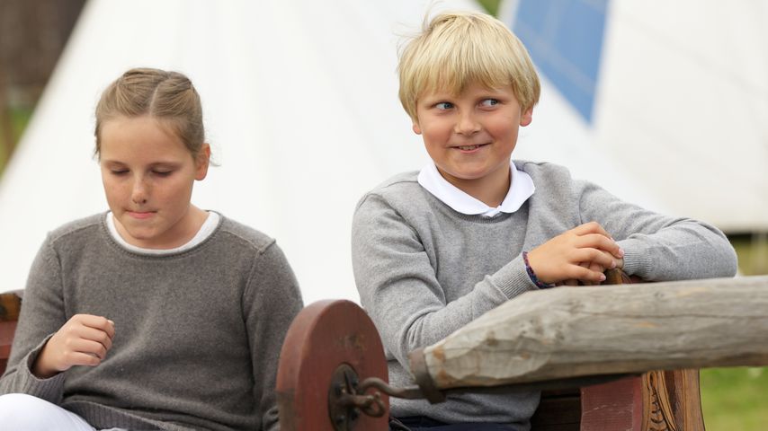 Die Geschwister Ingrid Alexandra von Norwegen und Sverre Magnus von Norwegen