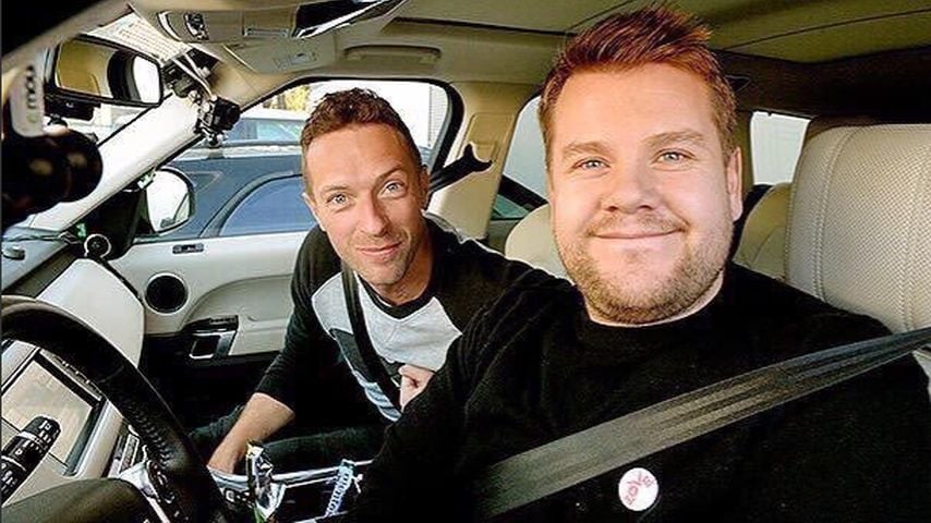 Chris Martin und James Corden beim "Carpool Karaoke"