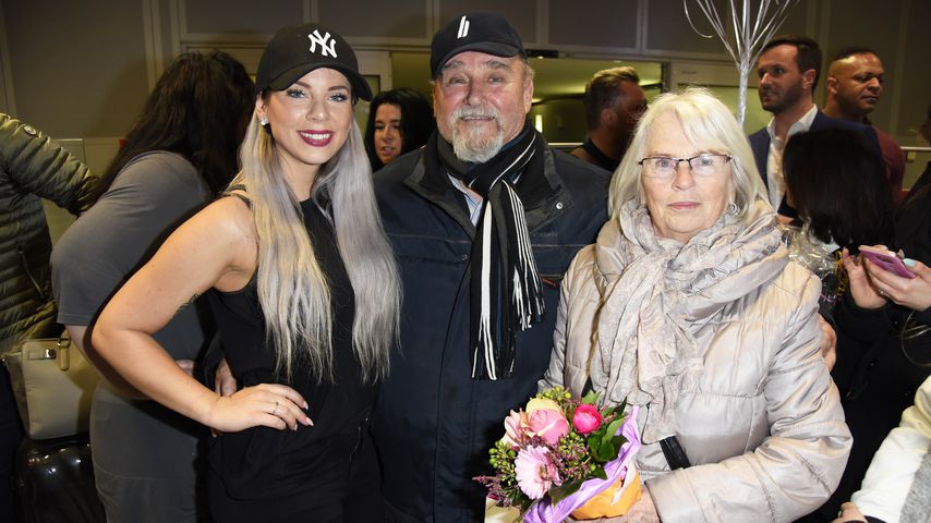 Party! Hier feiert Jenny Frankhauser mit ihren Großeltern