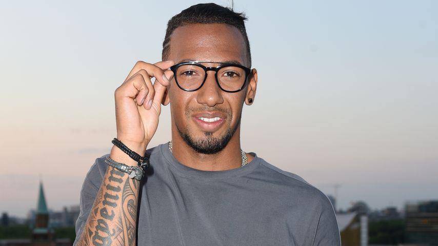 Jerome Boateng bei seiner Brillenpräsentation in Berlin