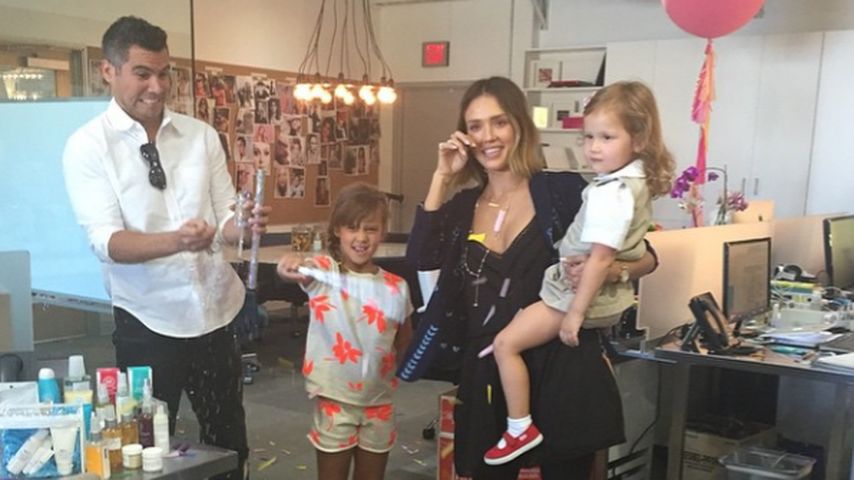 Jessica Alba, Honor Marie Warren, Haven Garner Warren und Cash Warren