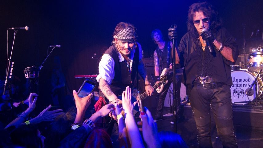 Johnny Depp und Alice Cooper