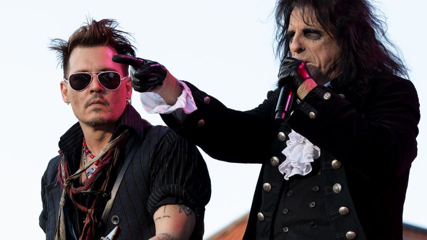 Johnny Depp und Alice Cooper
