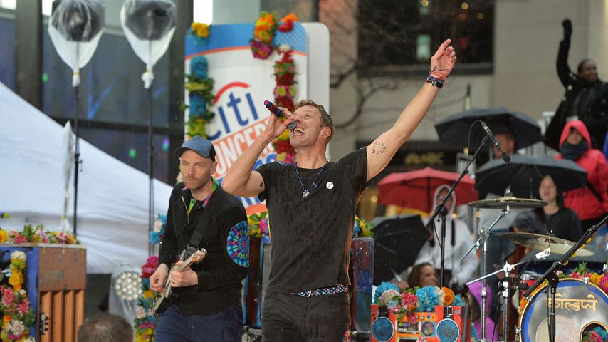Jonny Buckland und Chris Martin, Mitglieder der Band Coldplay