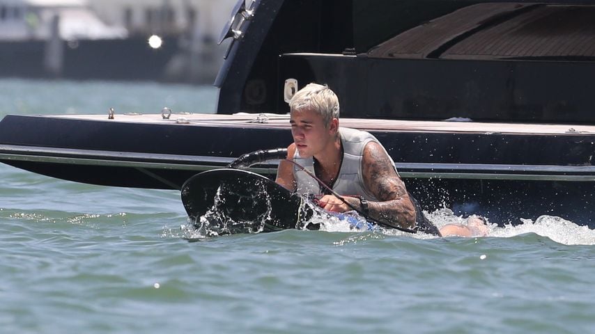 Justin Bieber beim Wassersport in Miami Beach
