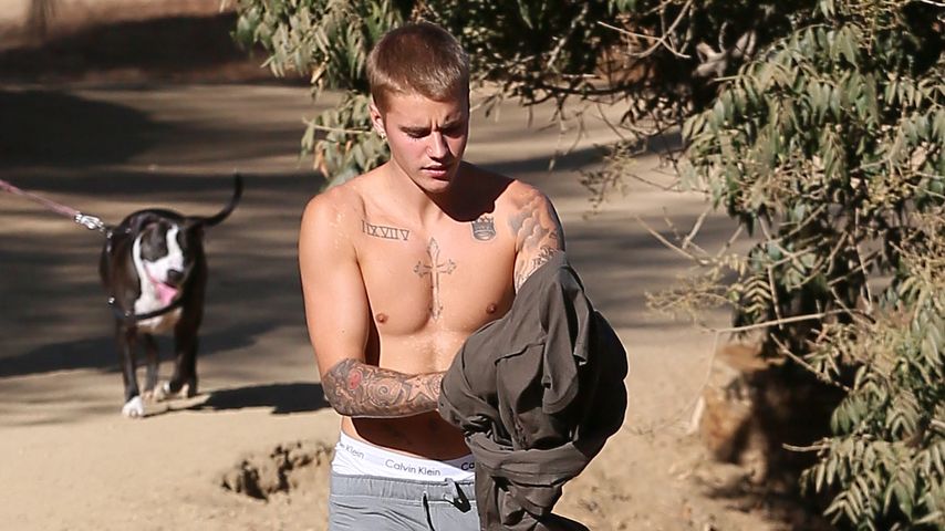 Justin Bieber im "Runyon Canynon Hike Trail" in Los Angeles