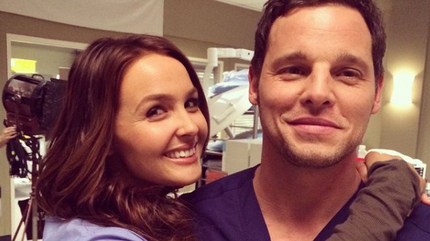 Camilla Luddington und Justin Chambers am "Grey's Anatomy"-Set