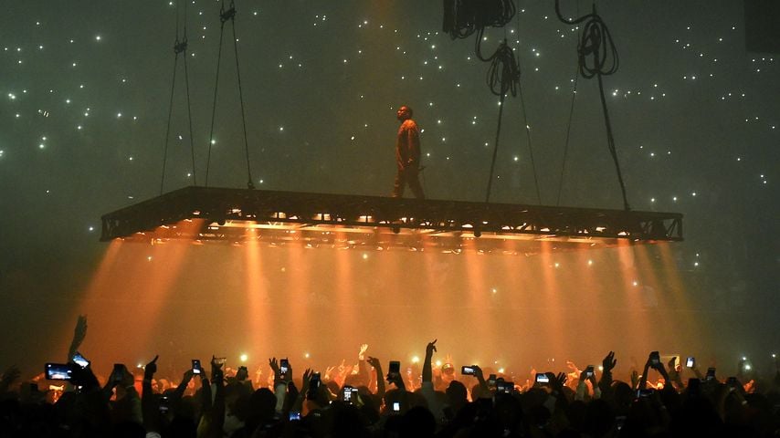 Kanye West bei einem Auftritt in Kalifornien