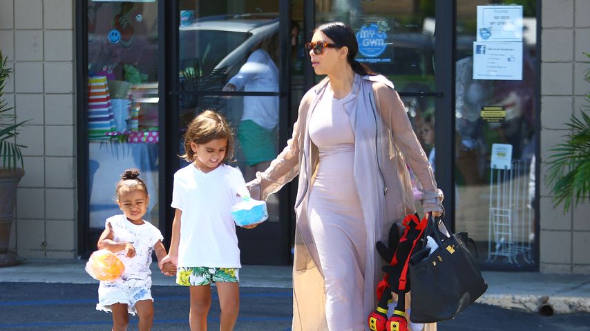 Kim Kardashian, North West und Mason Disick