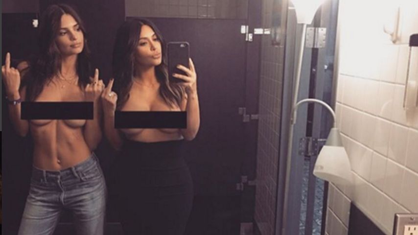 Nackt-Selfie von Emily Ratajkowski und Kim Kardashian