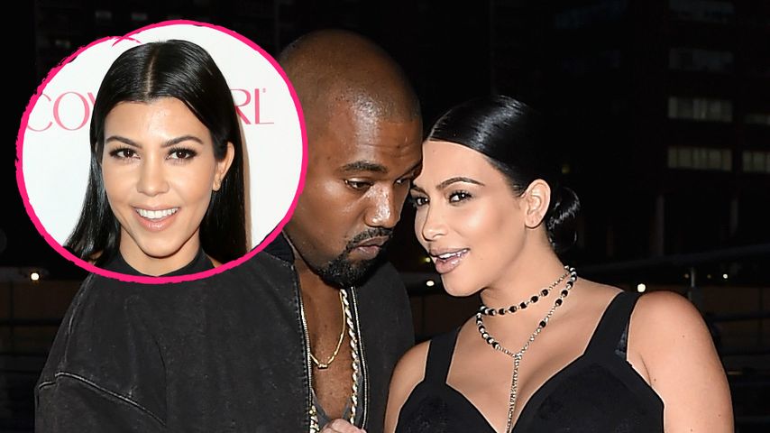 Kim Kardashian, Kanye West und Kourtney Kardashian