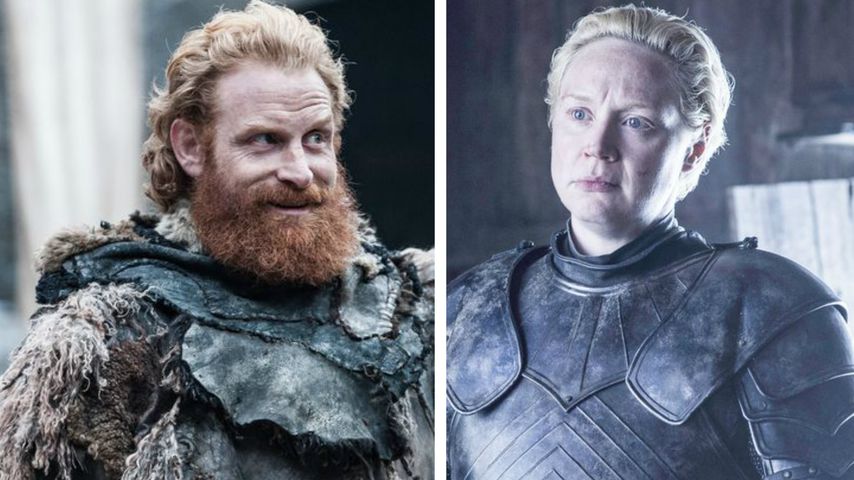 Kristofer Hivju als Tormund und Gwendoline Christie als Brienne