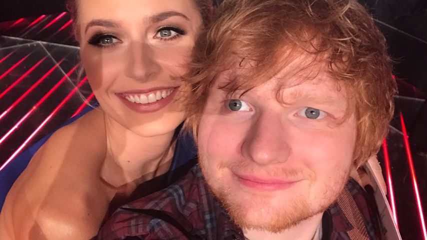 Lena Gercke und Ed Sheeran beim Finale von "The Voice of Germany" 2017