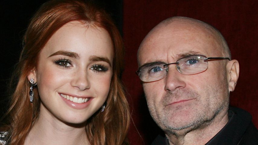 Lily Collins und Phil Collins bei der Premiere von "The Blind Side", 2009