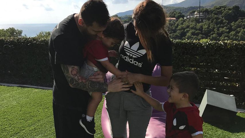 Lionel Messi, Antonella Roccuzzo und ihre Kinder