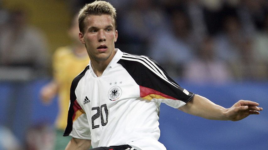 Lukas Podolski bei einem Spiel der Nationalmannschaft im Jahr 2005
