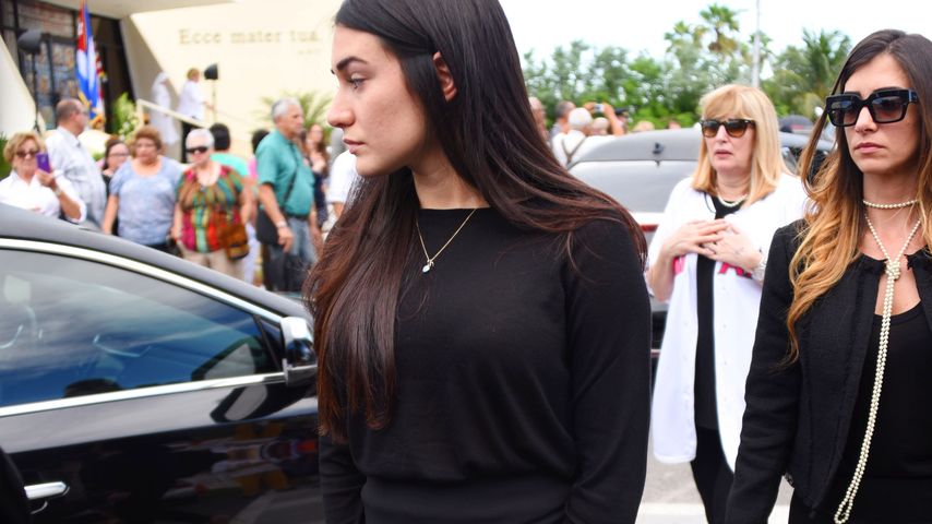 Maria Arias bei der Beisetzung von Jose Fernandez in Miami