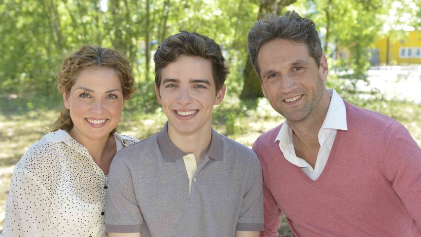 Maria Wedig, Maximilian Braun und Oliver Franck als GZSZ-Familie Ahrens