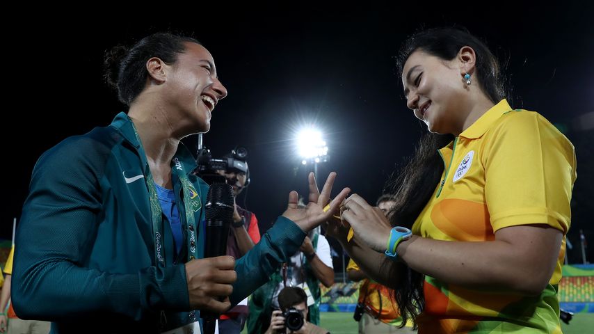 Rugby-Spielerin Isadora Cerullo und Marjorie Enya