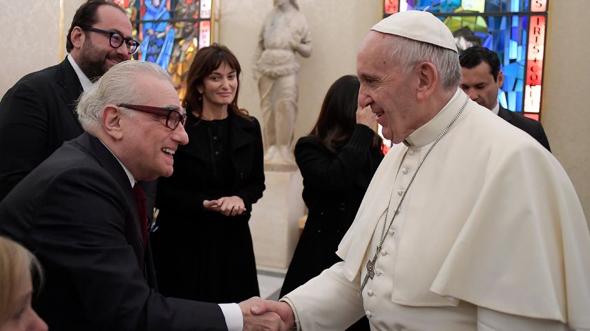 Martin Scorsese und Papst Franziskus im Vatikan