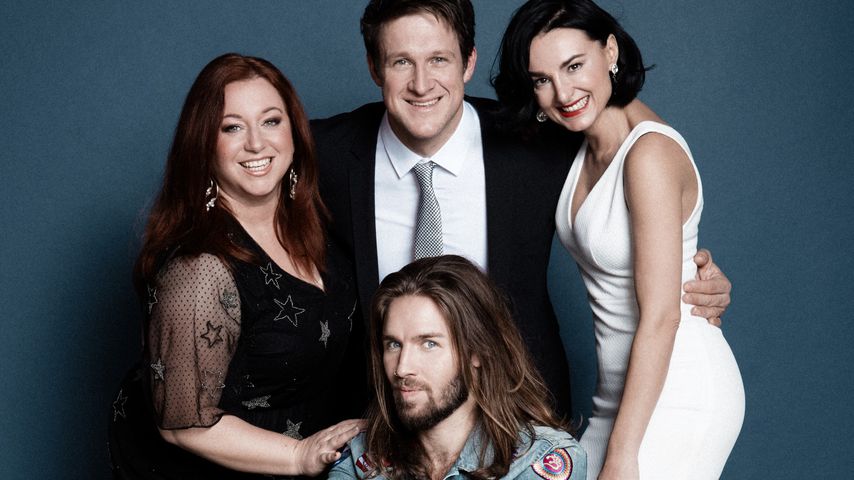 Matthias Steiner, Rebecca Simoneit-Barum, Mimi Fiedler und Gil Ofarim bei "It Takes 2"