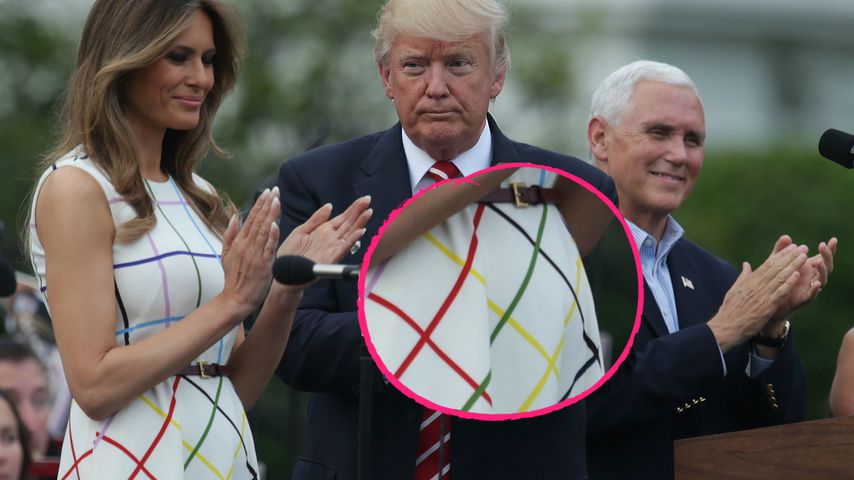 Melania Trump und Donald Trump vor dem Weißen Haus