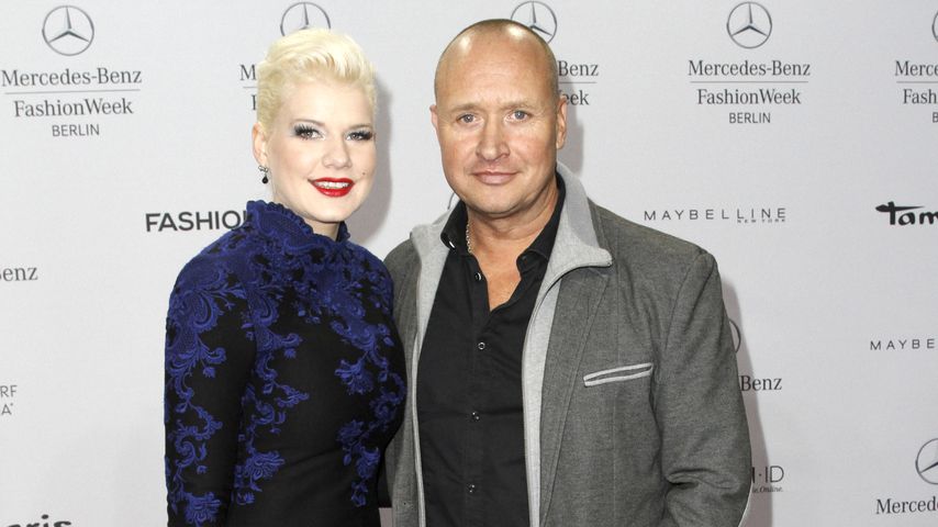 Melanie Müller und ihr Ehemann Mike Blümer auf der Fashion Week Berlin 2015