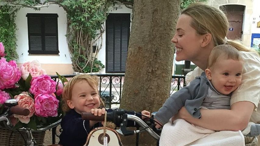 Melissa George mit ihren Söhnen Raphaël & Solal Samuel Glenn Blanc