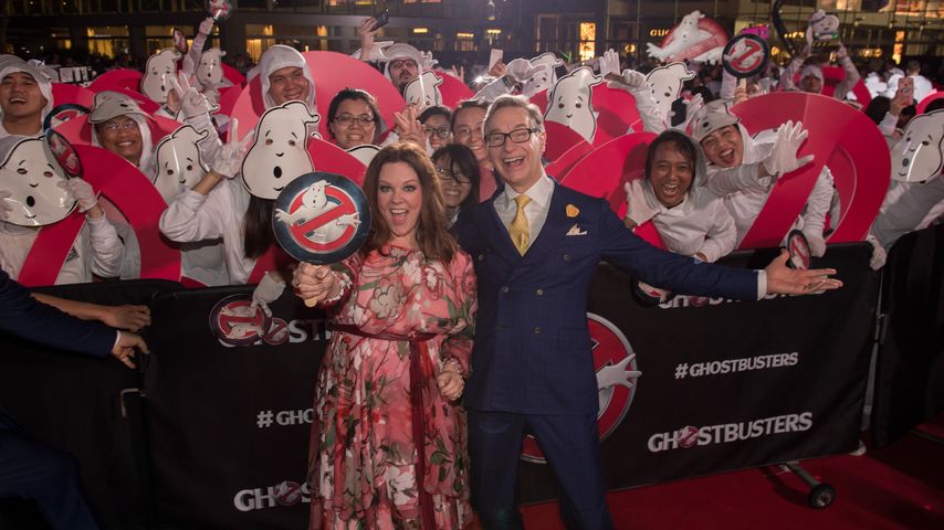 Melissa McCarthy und Paul Feigbeim Ghostbusters-Weltrekord in Singapur