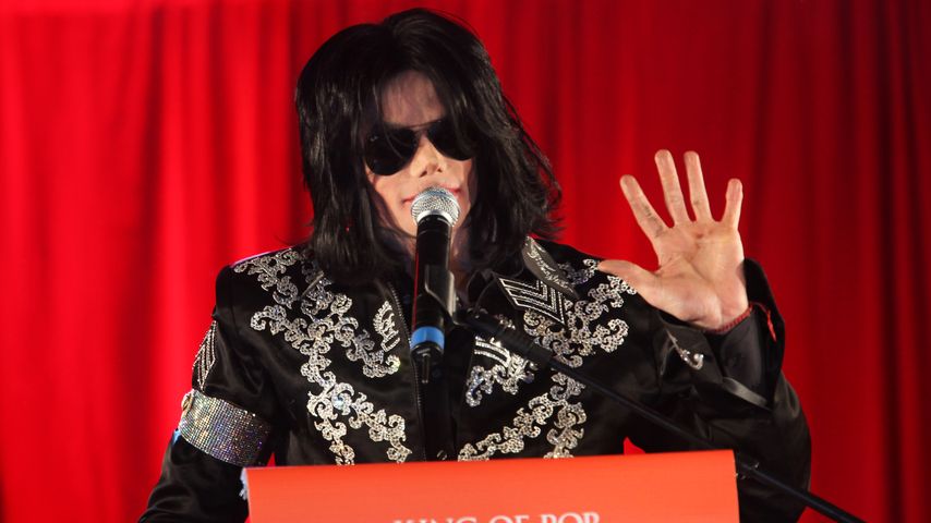 Michael Jackson bei der Präsentation seiner Sommer-Tournee 2009