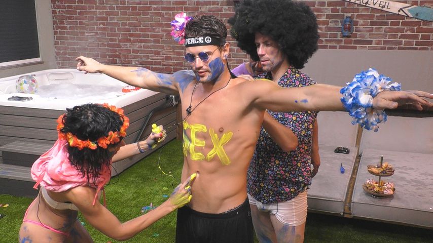 Milo Moiré, Dominik Bruntner und Jens Hilbert bei "Promi Big Brother"