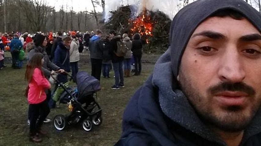 Mustafa Alin beim Osterfeuer