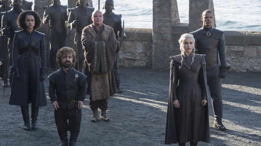 Nathalie Emmanuel, Peter Dinklage, Conleth Hill, Emilia Clarke und Jacob Anderson in GoT
