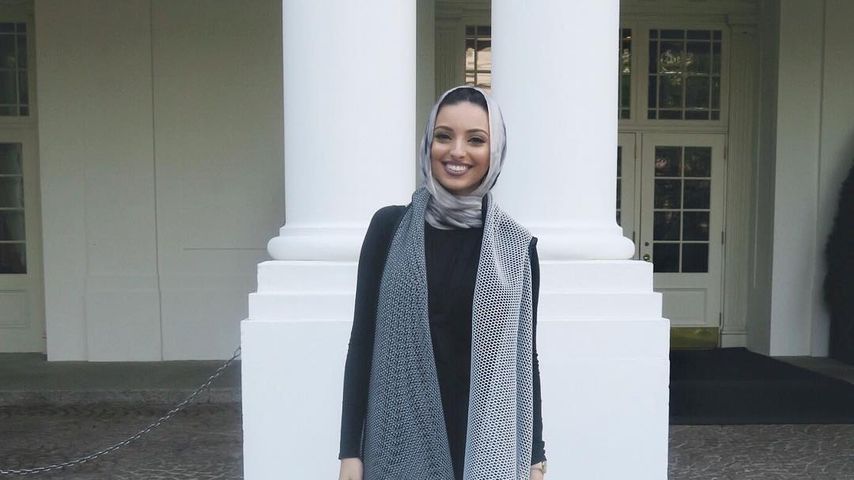 Noor Tagouri vor dem Weißen Haus