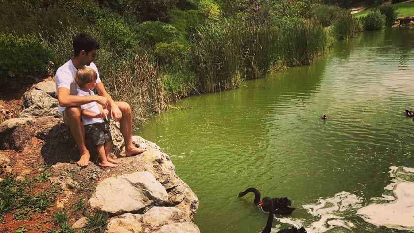 Novak Djokovic mit seinem Sohn Stefan