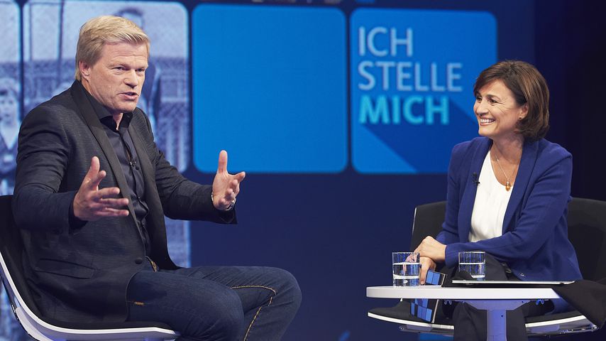 Oliver Kahn und Sandra Maischberger bei "Ich stelle mich" im WDR