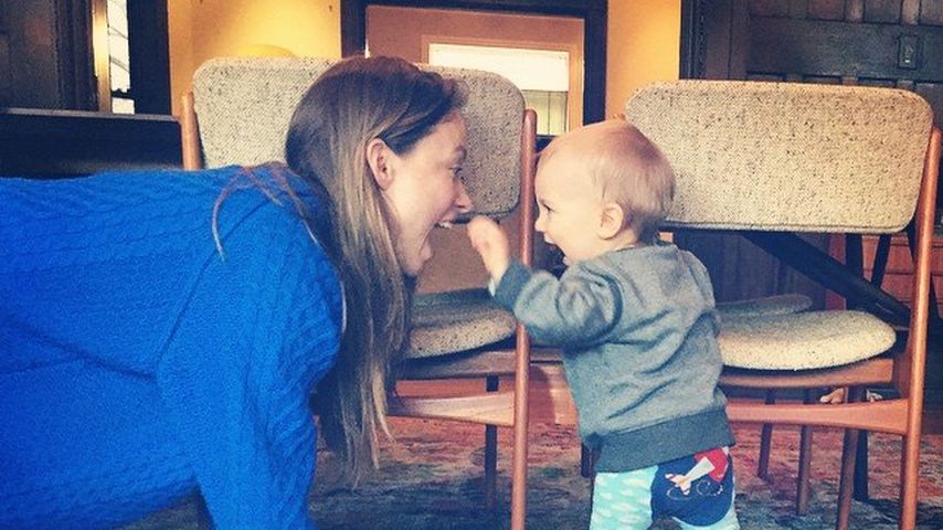 Schauspieler Olivia Wilde mit ihrem Sohn Otis