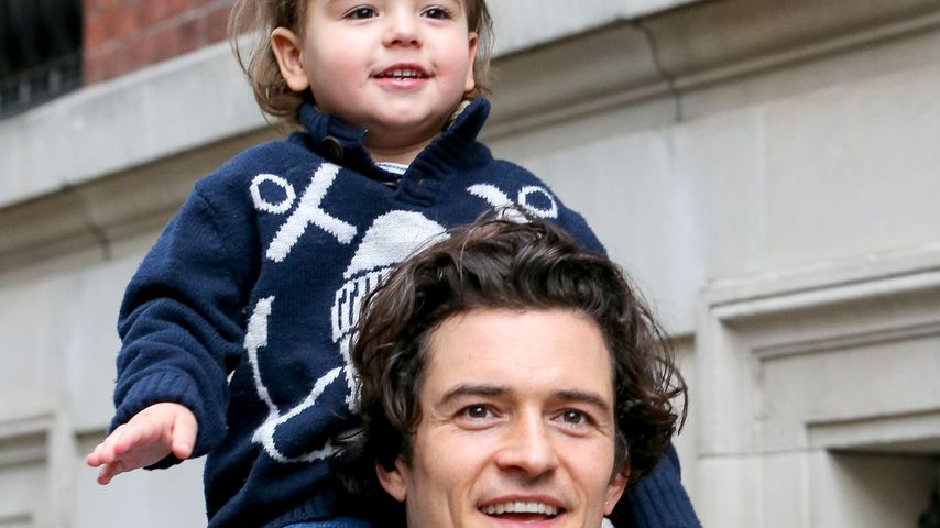 Orlando Bloom und sein Sohn Flynn in New York