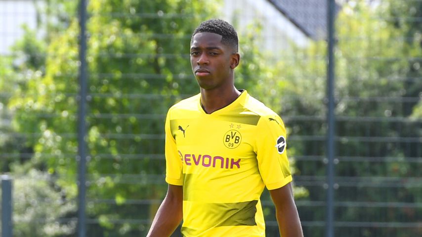 Ousmane Dembélé auf dem Fußballplatz