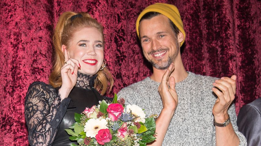 Paulina Rojinski und Florian David Fitz nach dem Screening von "Willkommen bei den Hartmanns"