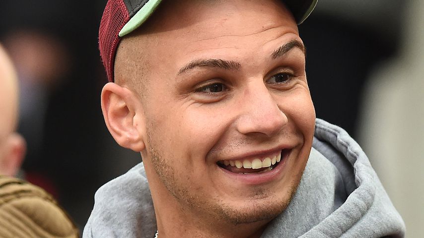 Pietro Lombardi bei einem Fußballspiel in Köln, 2016