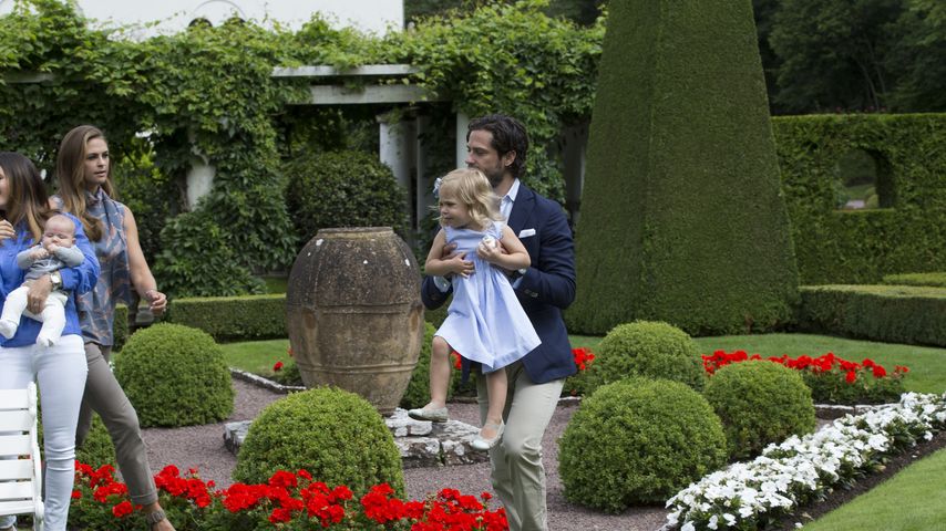 Prinz Carl Philip und Prinzessin Leonore am Rande eines Fotoshootings