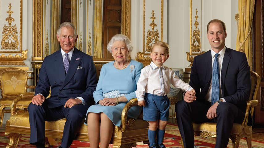 Prinz Charles, Queen Elizabeth, Prinz George und Prinz William