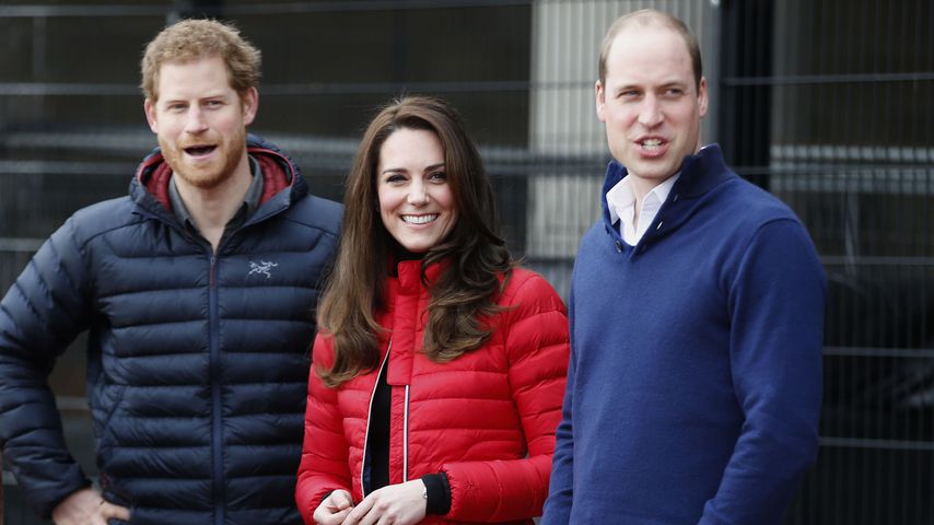 Prinz Harry, Herzogin Kate und Prinz William beim Training zum London Marathon in London