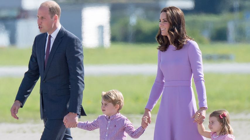 Prinz William, Prinz George, Herzogin Kate und Prinzessin Charlotte in Hamburg