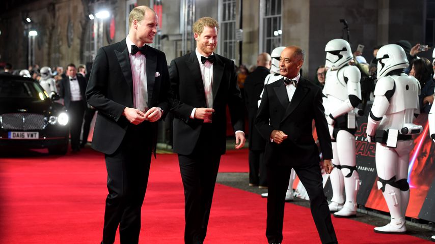 Prinz William und Prinz Harry bei der Premiere von "Star Wars: Der letzte Jedi"